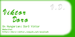 viktor doro business card